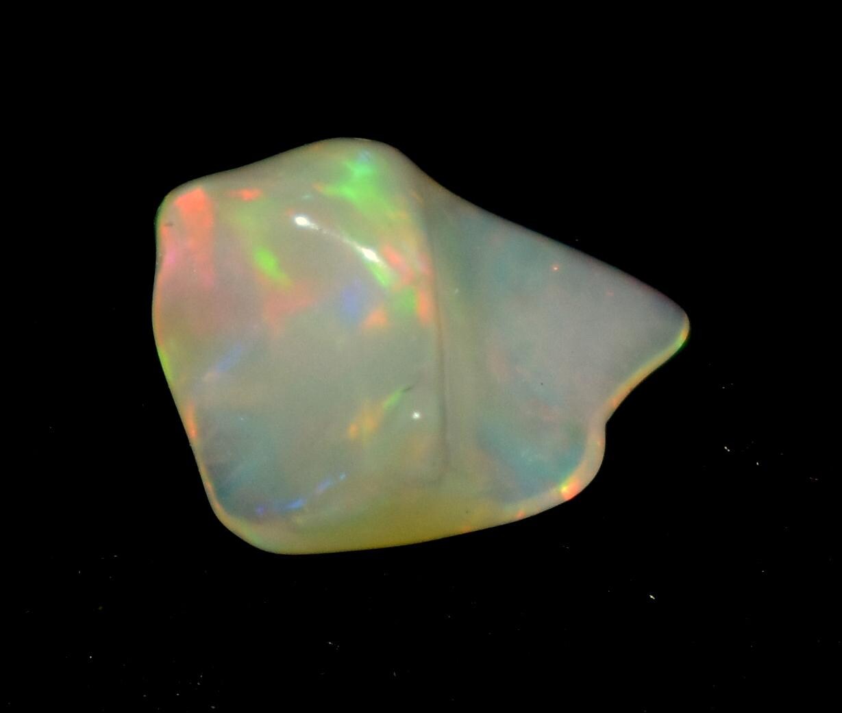 Opal, Natural Ethiopian Opal, Multi Fire Opal Polish Raw Gemstone, 1.15 Carat, Size-7.5x10x5mm, Gift For Her, PC-1