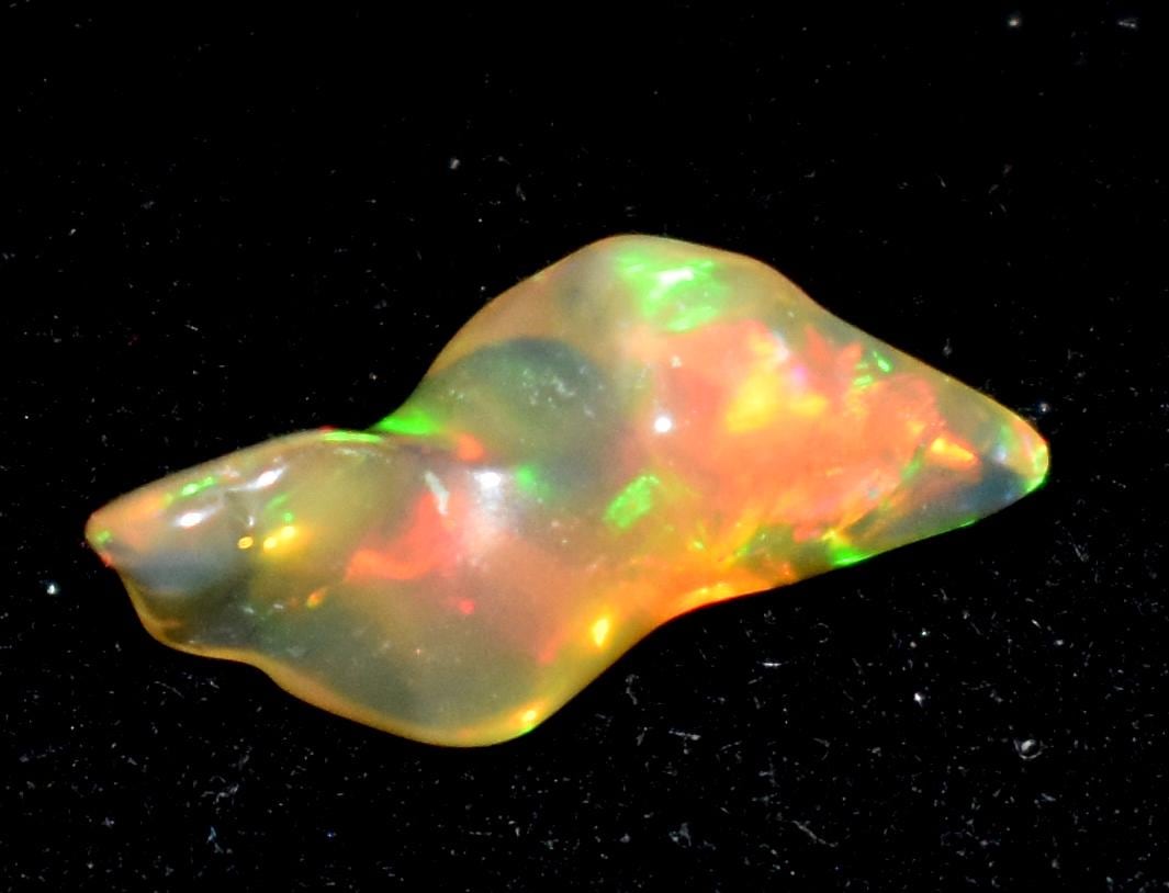 Opal, Natural Ethiopian Opal, Multi Fire Opal Polish Raw Gemstone, 1.60 Carat, Size-6.5x15x5.5mm, Gift For Her, PC-1