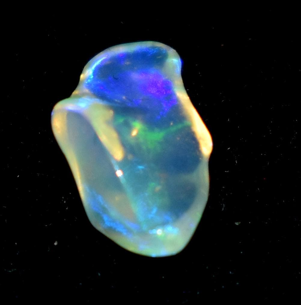 Opal, Natural Ethiopian Opal, Multi Fire Opal Polish Raw Gemstone, 1.05 Carat, Size-7x11x4mm, Gift For Her, PC-1