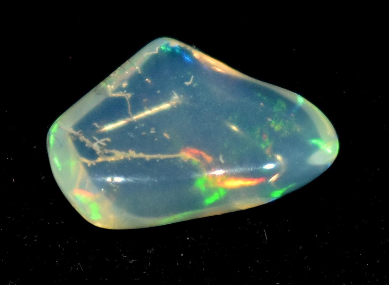 Opal, Natural Ethiopian Opal, Multi Fire Opal Polish Raw Gemstone, 1.35 Carat, Size-7.5x11.5x4mm, Gift For Her, PC-1