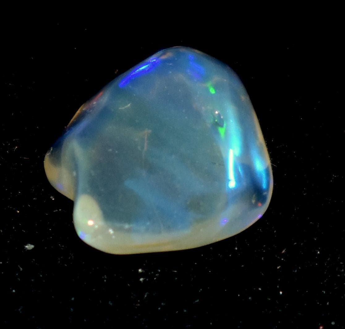 Opal, Natural Ethiopian Opal, Multi Fire Opal Polish Raw Gemstone, 1.30 Carat, Size-9x11x3.5mm, Gift For Her, PC-1