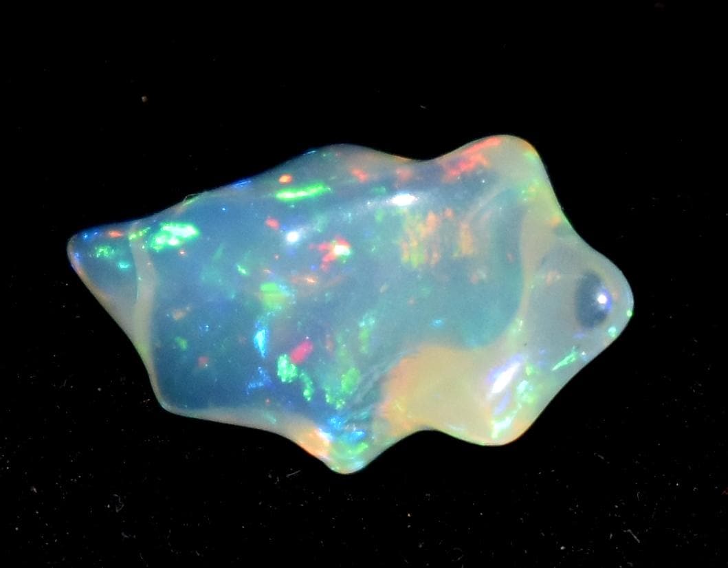 Opal, Natural Ethiopian Opal, Multi Fire Opal Polish Raw Gemstone, 1.55 Carat, Size-7.5x13x5.5mm, Gift For Her, PC-1