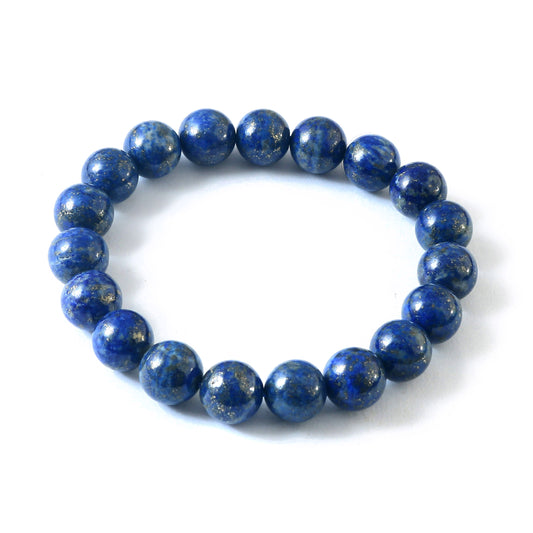 Genuine Lapis Lazuli Bracelets For Women Men, Natural Stone Beads Bracelet 8mm