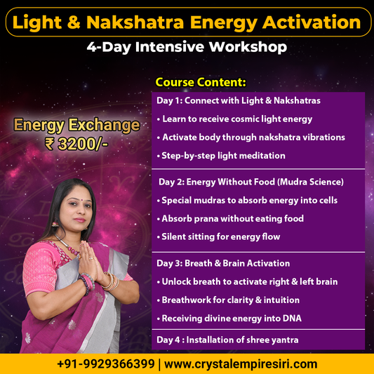 🪐 Light & Nakshatra Energy Activation – 4-Day Intensive Workshop 🪐