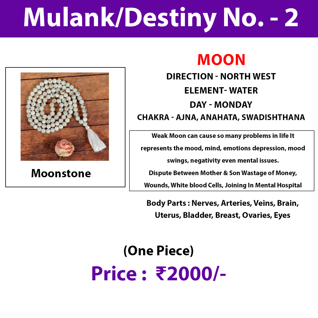 Crystal for Mulank 2 | Crystal For Destiny Number 2 | Moonstone