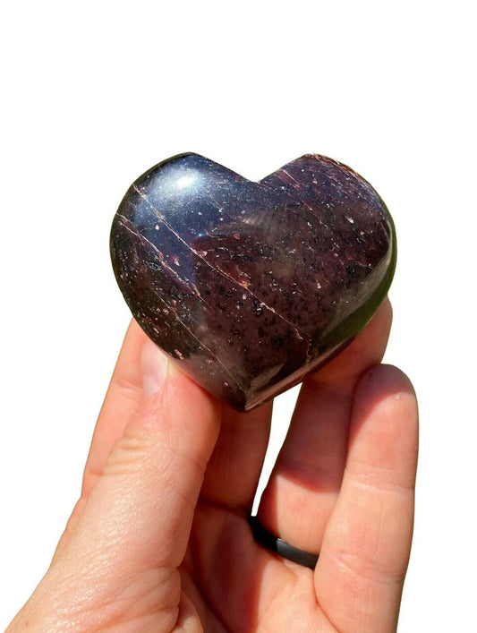 Garnet Heart Gemstone