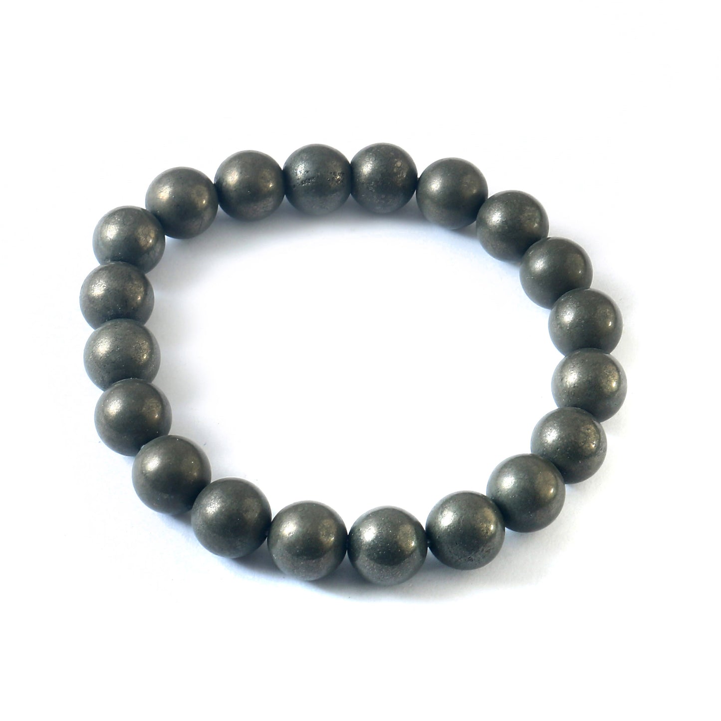 Pyrite Bracelet Natural High Quality Stones Handmade Stretch Healing 8mm Crystal Beads for Men or Women