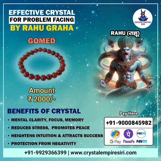 Rahu Graha Remedy Crystal (Gomed Bracelet) | Rahu Planet Remedies