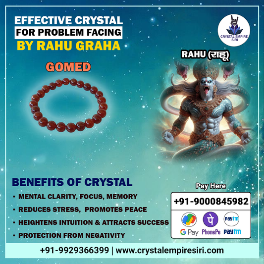Rahu Graha Remedy Crystal (Gomed Bracelet) | Rahu Planet Remedies