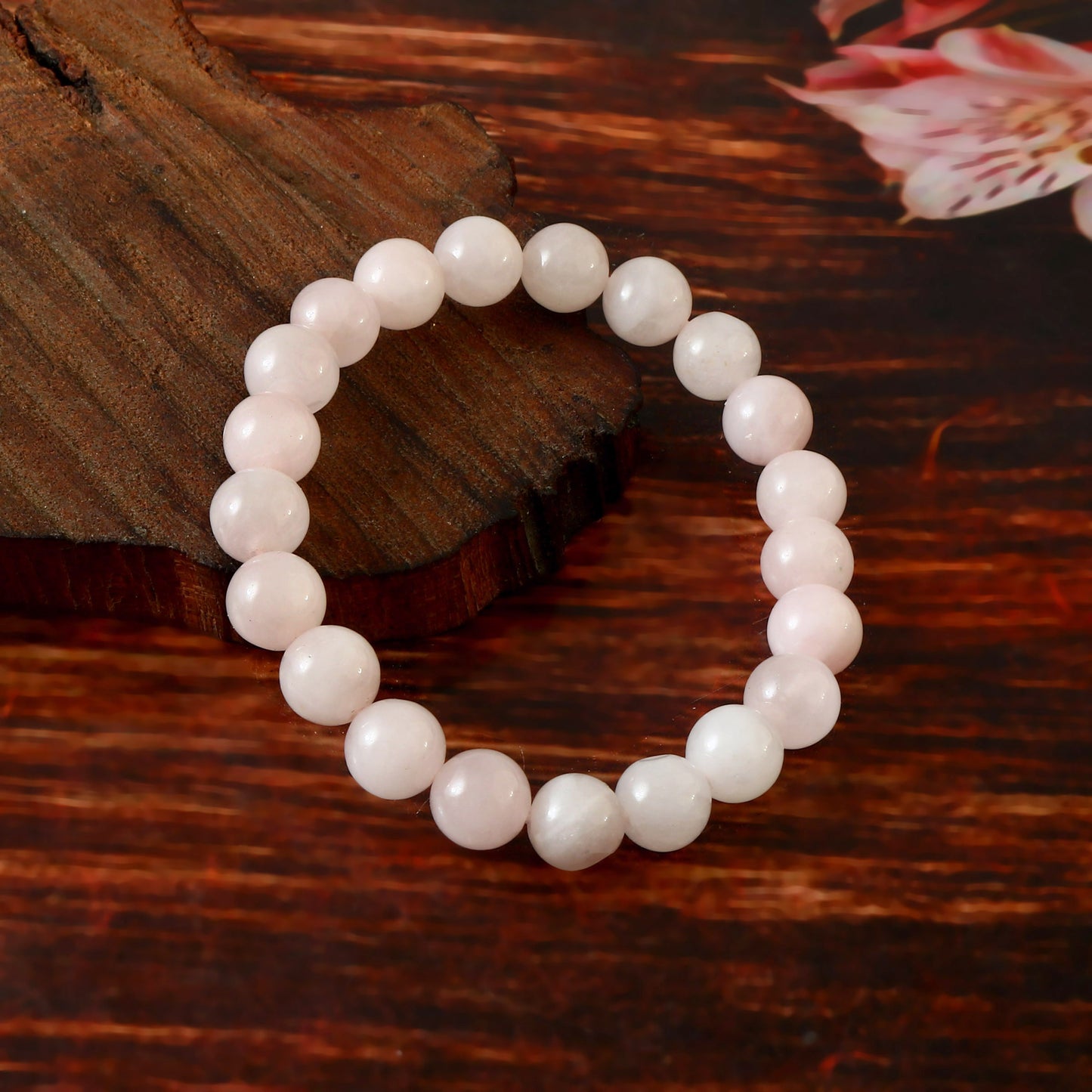 Rose Quartz Bracelet Custom With Natural Stone Crystal Beaded Bracelet