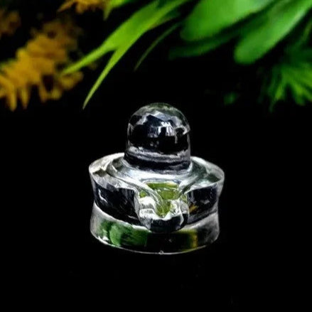 Natural Crystal Shivling for Puja & Meditation – Spiritual Awakening" {Weight-10.60 Gram}