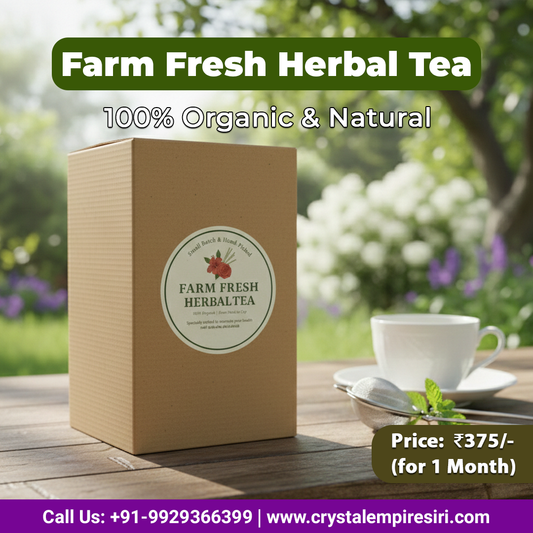 🌿 Farm Fresh Herbal Tea – Hibiscus, Lemongrass & Rose Petals (for 1 month)