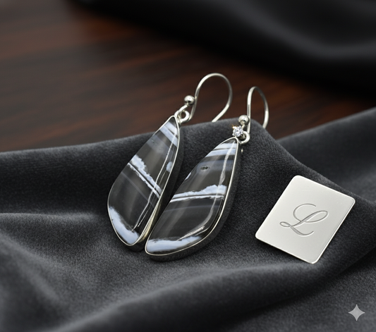 Buy Black Sulemani Hakik Earrings | Spiritual Protection Jewelry"