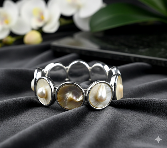 Buy Natural Pearl Adjustable Bracelet | Elegant Pearl Jewelry