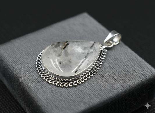Buy Black Rutile Pear Shape Pendant | Stunning Crystal Jewelry