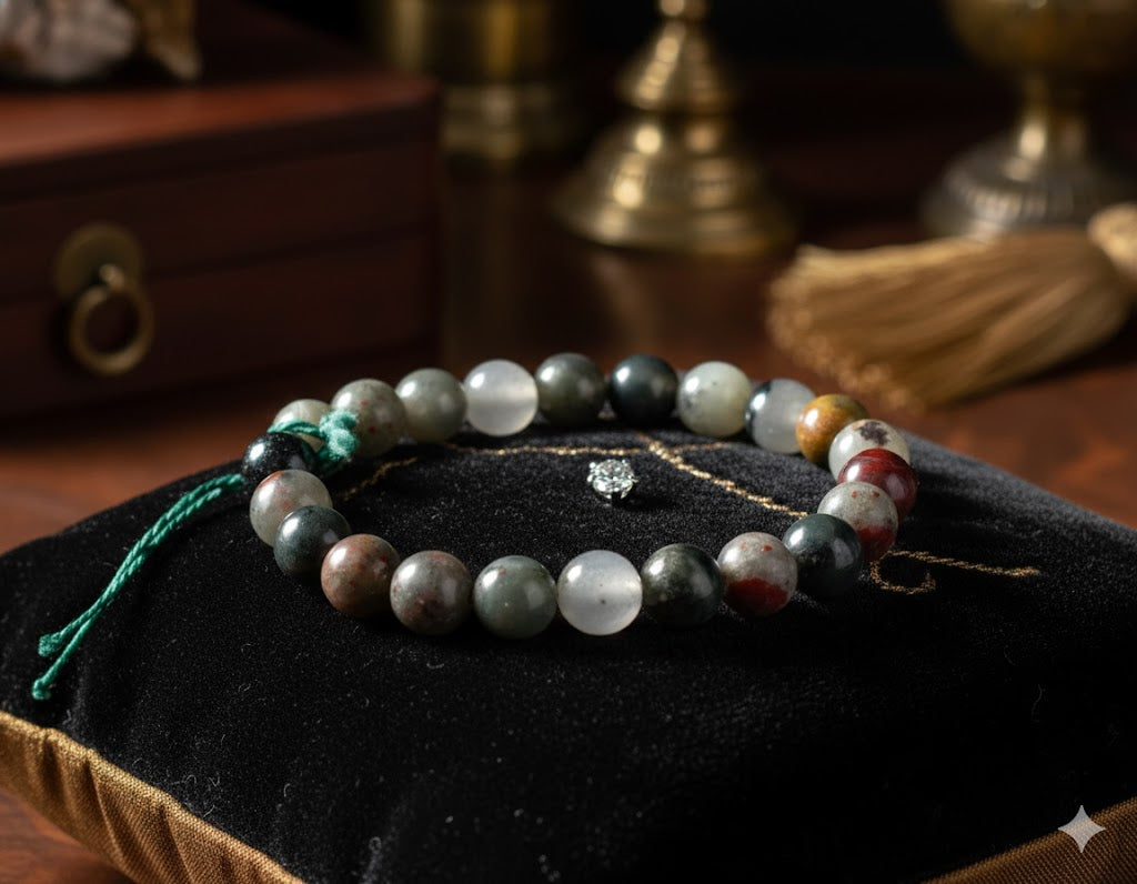 Stylish Blood Stone Bracelet – Adjustable for Comfort