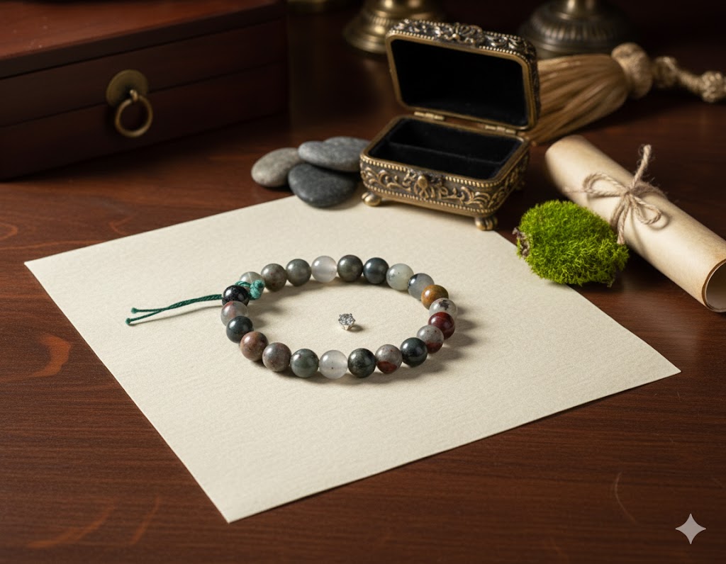 Stylish Blood Stone Bracelet – Adjustable for Comfort