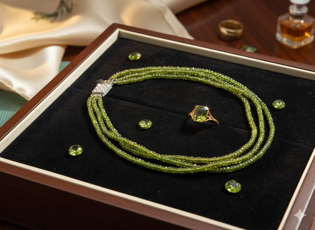 Green Vessonite Necklace | Natural Gemstone Jewelry
