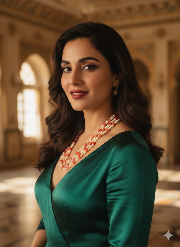 Elegant Coral & Pearl Necklace – Unique Handmade Jewelry Online