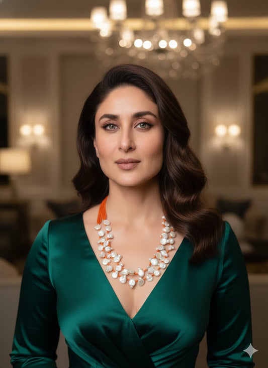 Elegant Pearl & Coral Beads Necklace for Women – Jewelry Online