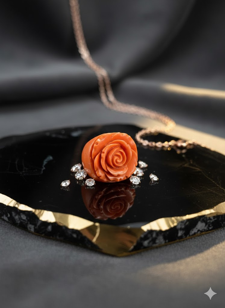 Carved Rose Fancy Ring Only 1 Available