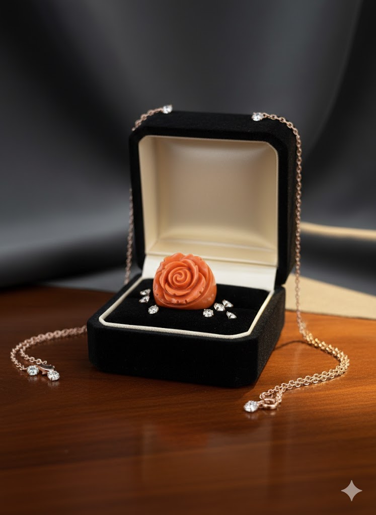 Carved Rose Fancy Ring Only 1 Available