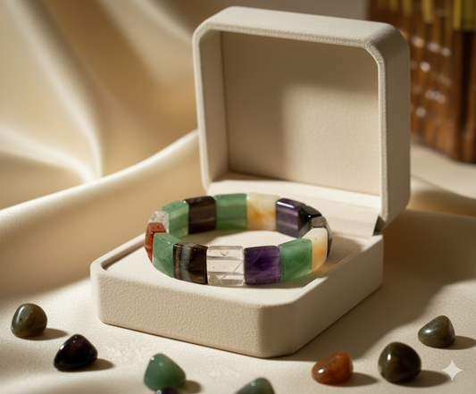 Multi Gemstone Adjustable Bracelet | Energy Healing & Spiritual Balance Jewelry