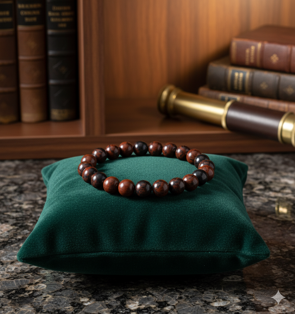 Obsidian Round Beaded Adjustable Crystal Bracelet 8 MM Size