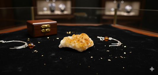 Natural Citrine Cluster – 105Grams | Genuine Citrine Gemstone