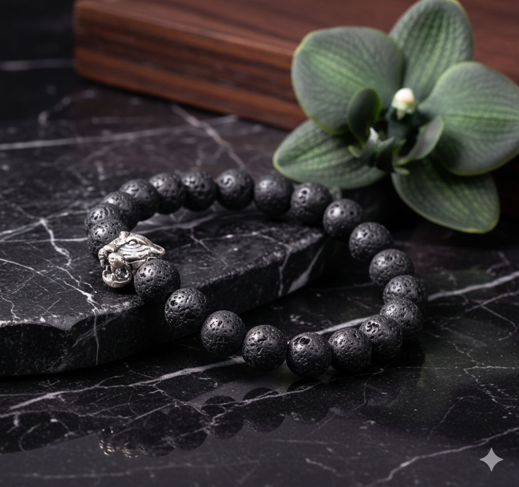 Lava Stone Bead Adjustable Bracelet 8 MM Size