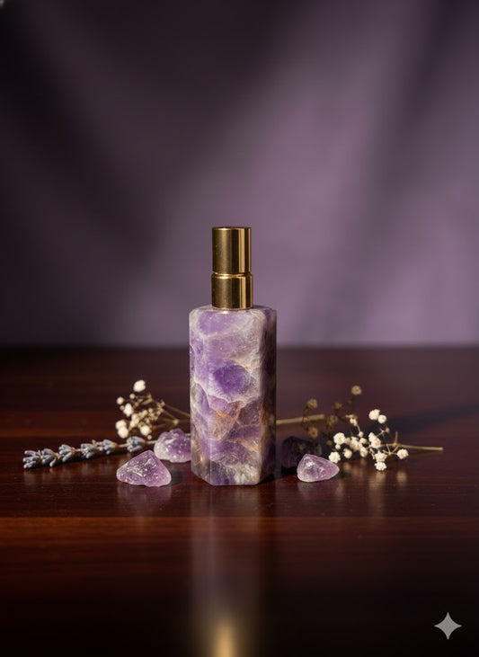 Amethyst Crystal Spray Bottle for Aura & Energy Cleansing