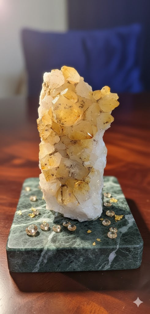 Natural Citrine Cluster – 192 Grams | Genuine Citrine Gemstone