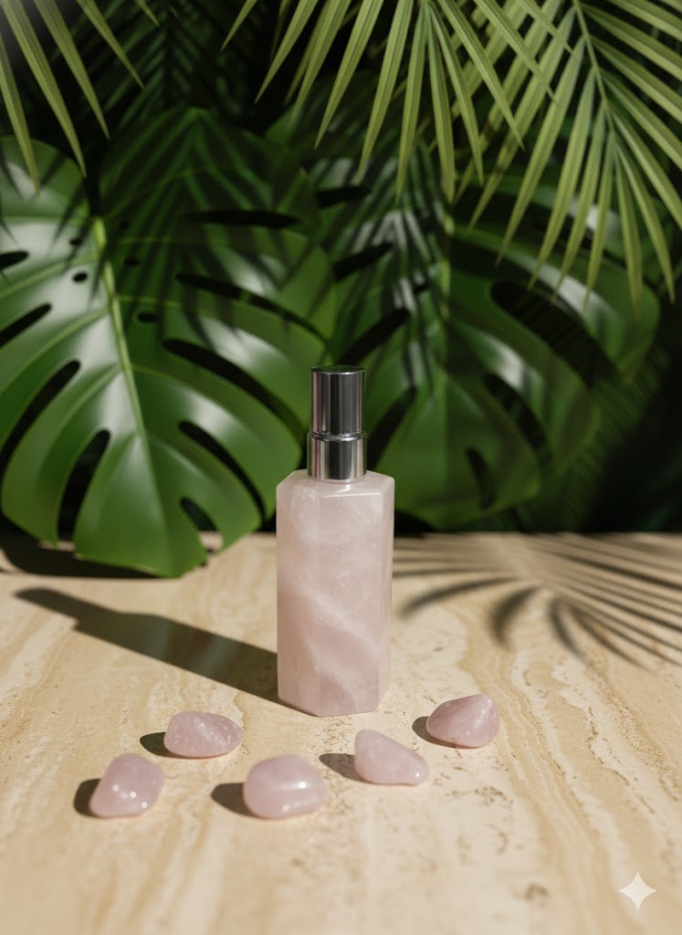 Rose Quartz Spray Bottle for Love, Healing & Aura Cleansing