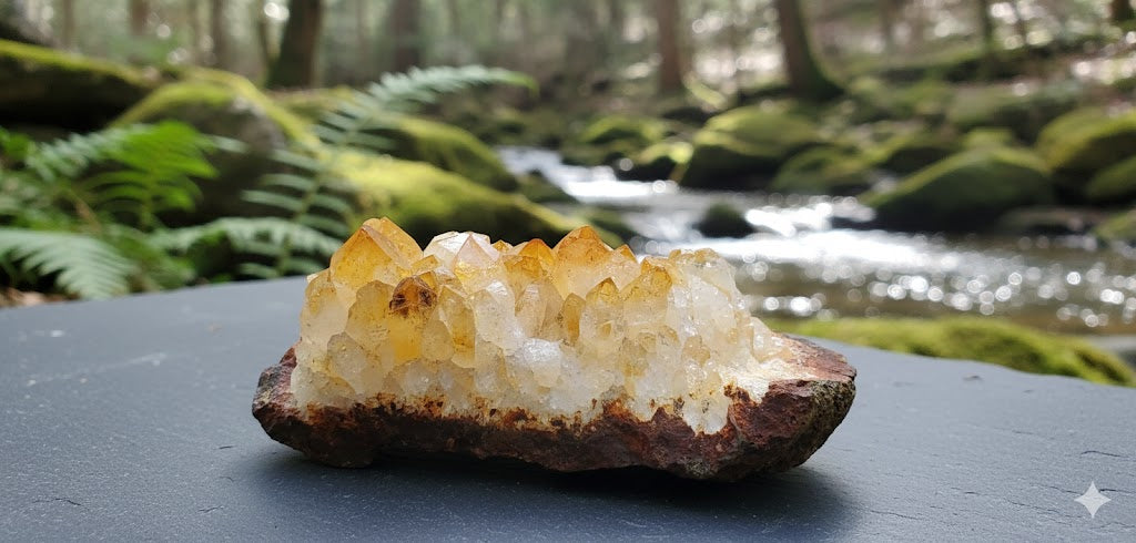 Natural Citrine Cluster – 103 Grams | Genuine Citrine Gemstone