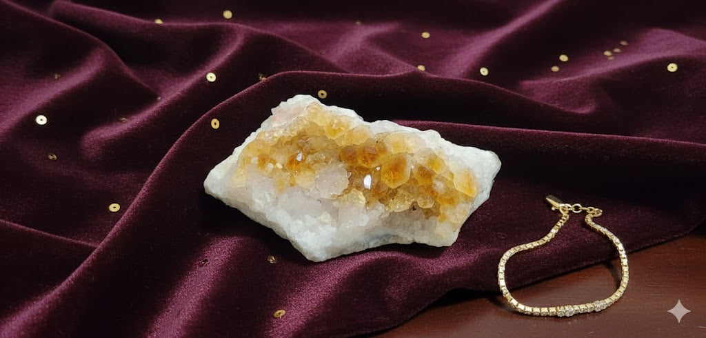 natural citrine cluster 203 grams citrine gemstone