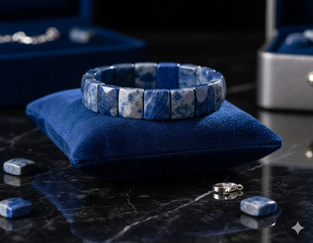 Sodalite Adjustable Bracelet | Clarity & Inner Peace Energy Healing Jewelry