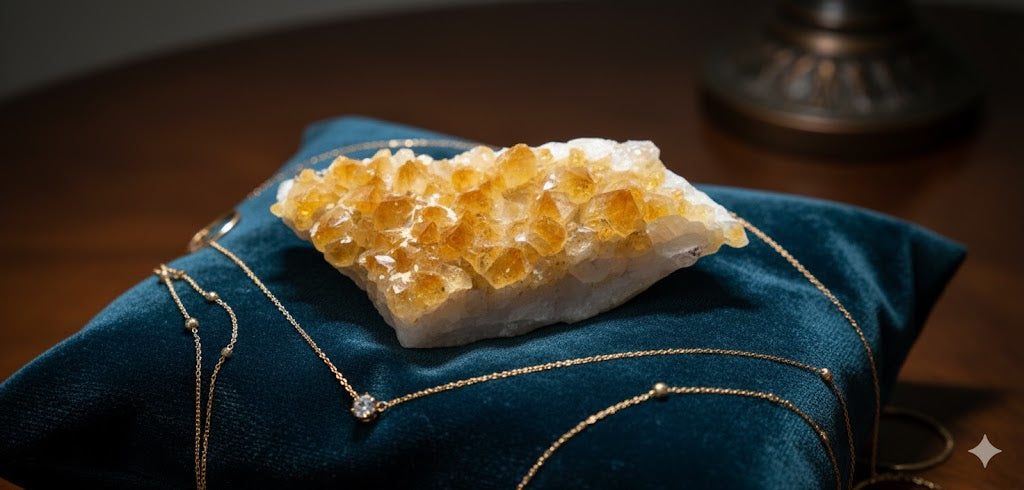 Natural Citrine Cluster – 249 Grams | Genuine Citrine Gemstone