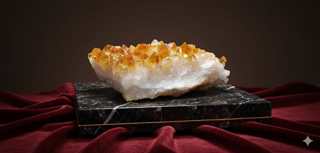 Natural Citrine Cluster – 249 Grams | Genuine Citrine Gemstone