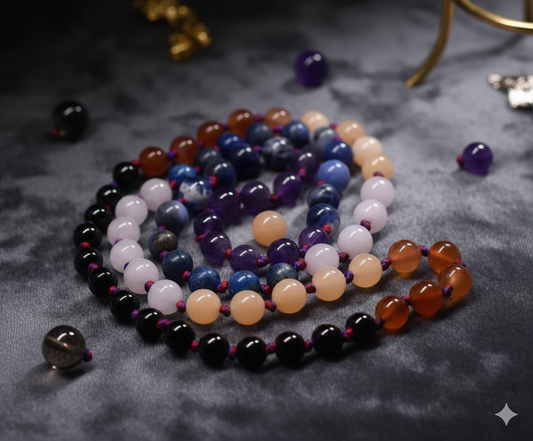 Chakra Mala | Mala Beads | 7 Chakras Mala Necklace | Rainbow Mala Beads Necklace | Beads Mala | 7 Chakra Necklace 8 mm Size