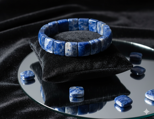 Sodalite Adjustable Bracelet | Clarity & Inner Peace Energy Healing Jewelry