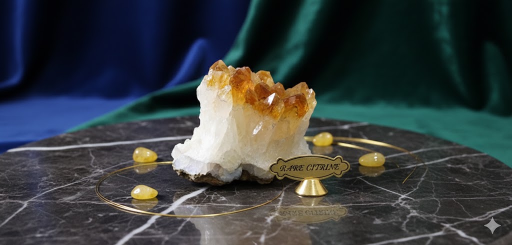 Natural Citrine Cluster – 100 Grams | Genuine Citrine Gemstone