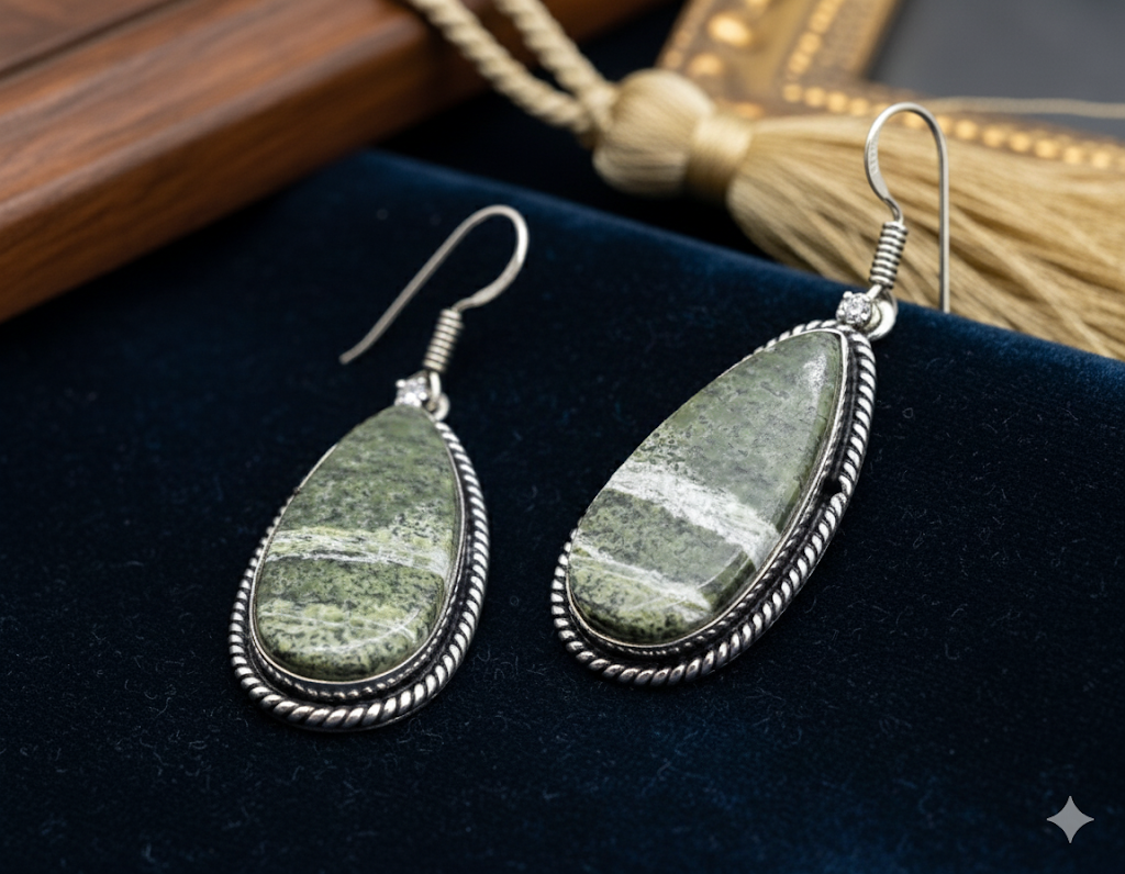 Natural Swiss Opal Earrings | Handmade Elegant Crystal Jewelry