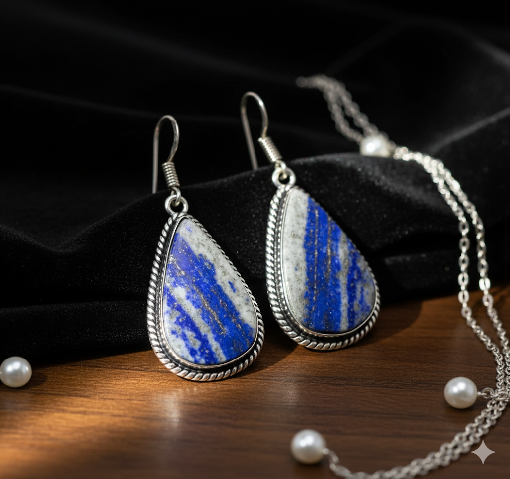 Blue Lapis Lazuli Earrings | Handcrafted Natural Gemstone Jewelry