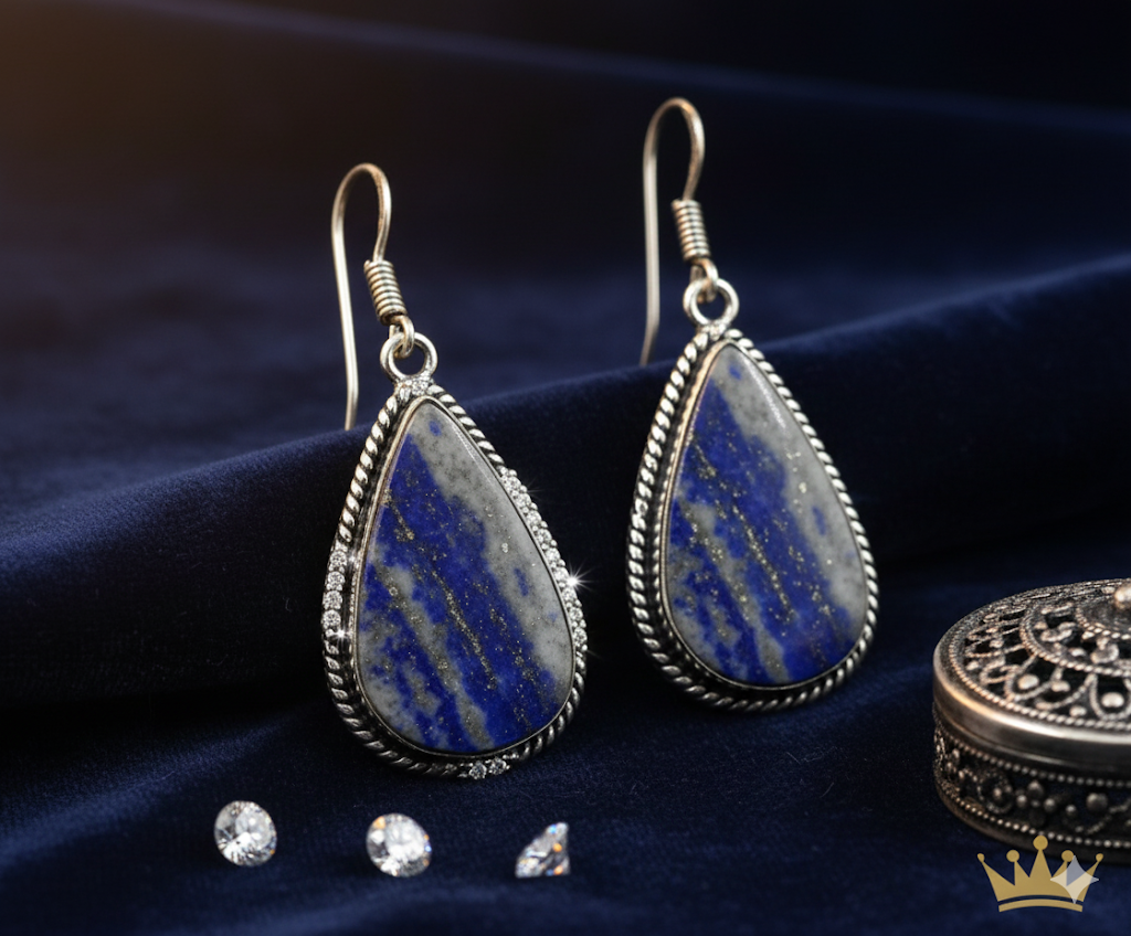 Blue Lapis Lazuli Earrings | Handcrafted Natural Gemstone Jewelry