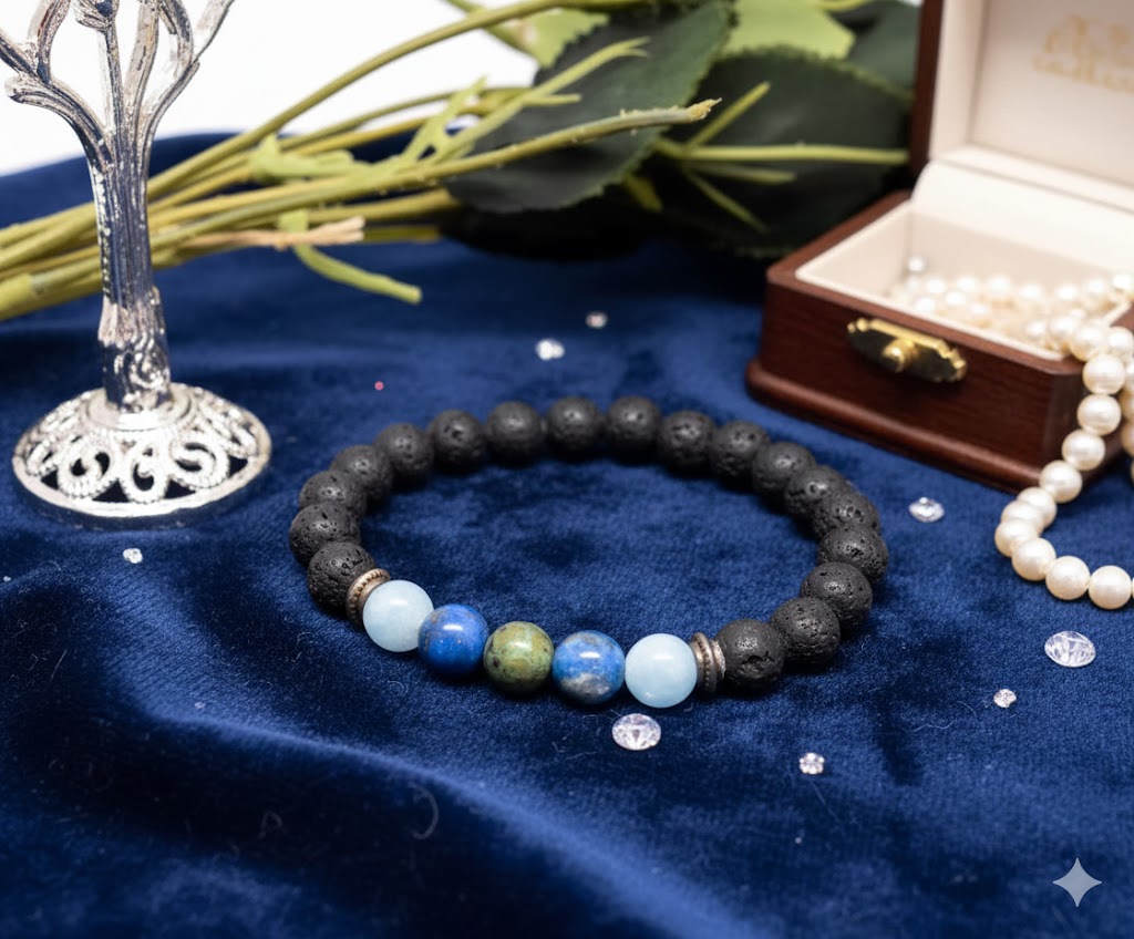 Lava Stone Multi Bead Bracelet