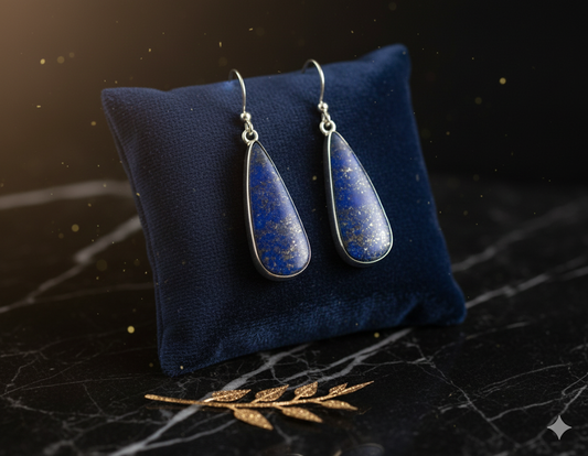 Natural Lapis Lazuli Earrings | Handmade Healing Gemstone Jewelry