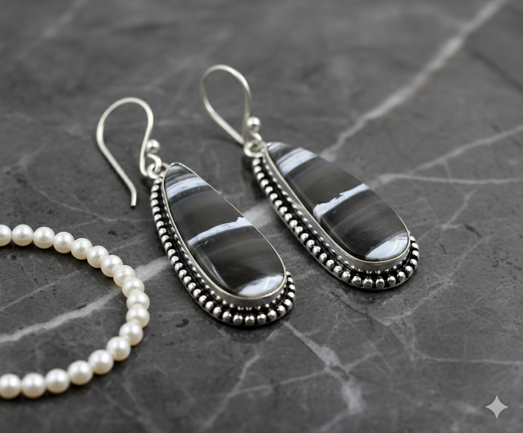 Buy Natural Sulemani Hakik Earrings | Handcrafted hakik Jewelry