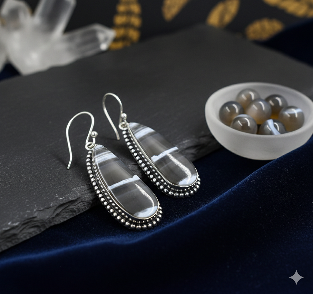 Buy Natural Sulemani Hakik Earrings | Handcrafted hakik Jewelry