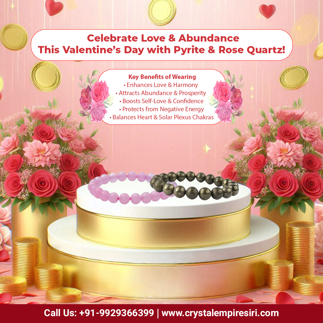 Attract Love & Wealth Combo | Pyrite & Rose Quartz Bracelet | Love & Abundance Energy