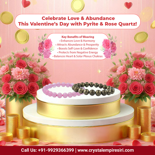 Attract Love & Wealth Combo | Pyrite & Rose Quartz Bracelet | Love & Abundance Energy